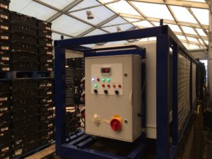 Low temperature AHU's fitted inside a temporary building