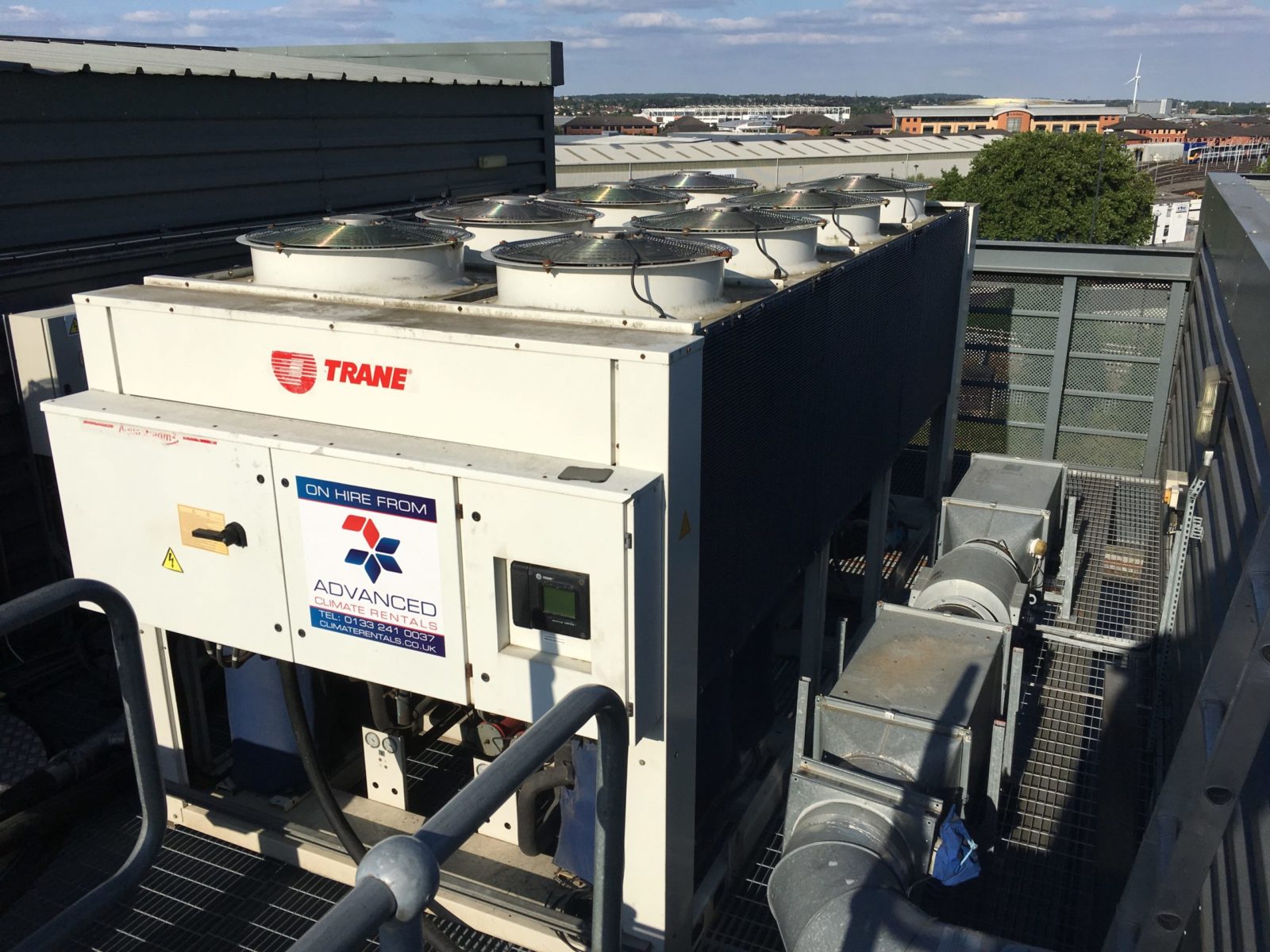 Trane chiller hire. FAST supply BEST prices Advanced Climate Rentals