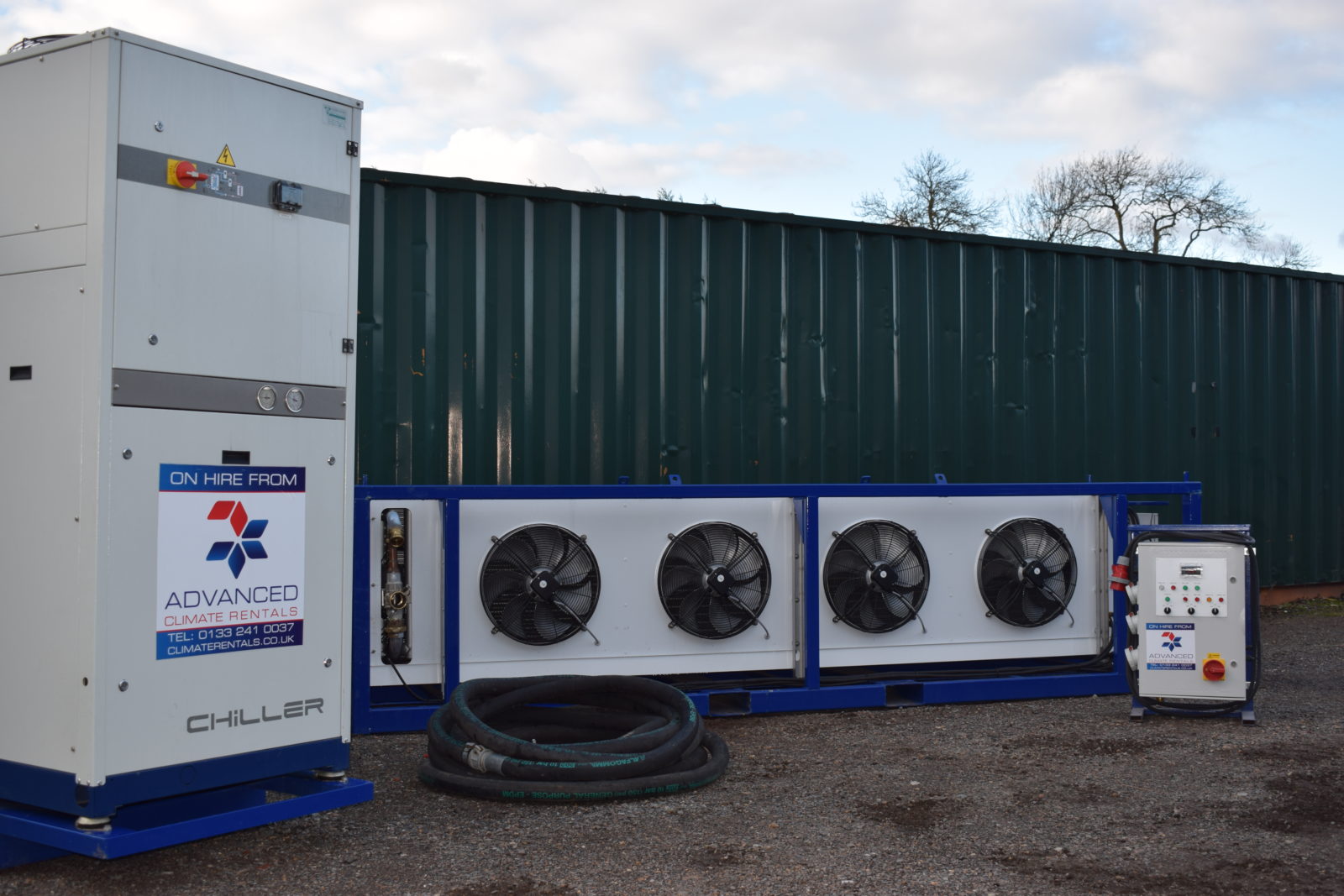 Temporary cold store cooling systems. Portable units can be easily installed to support cold store operation
