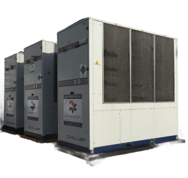 100kw chillers are portable and can be supplied with others for greater cooling duty