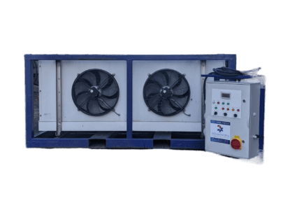 Small portable units can be transported and fritted easily in cold stores