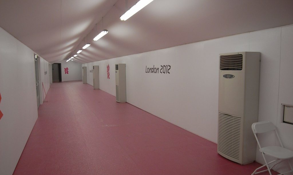 Event air-conditioning hire in London- The o2 arena athletes tunnel
