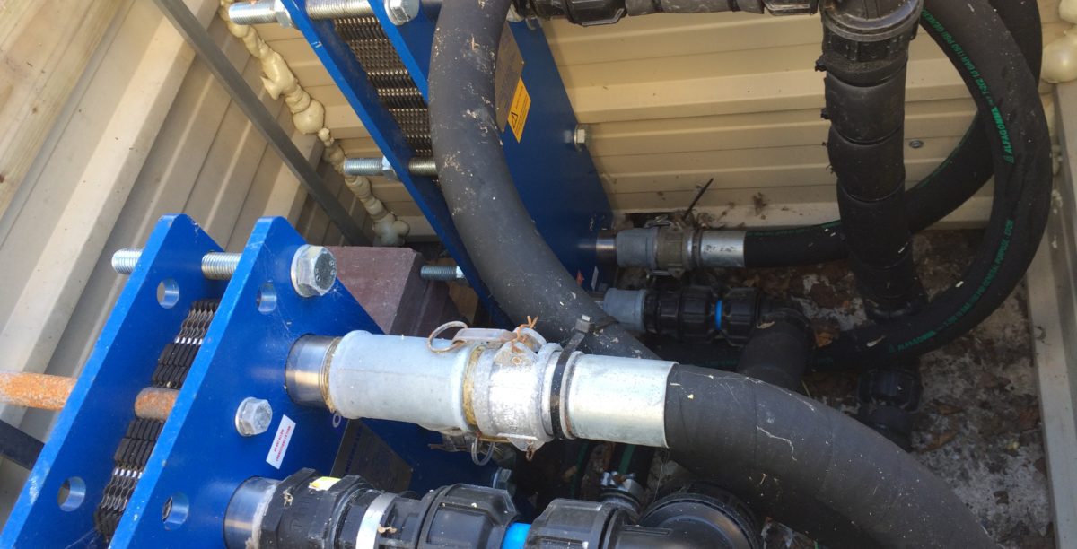 Chilled water hose and ancillary equipment.