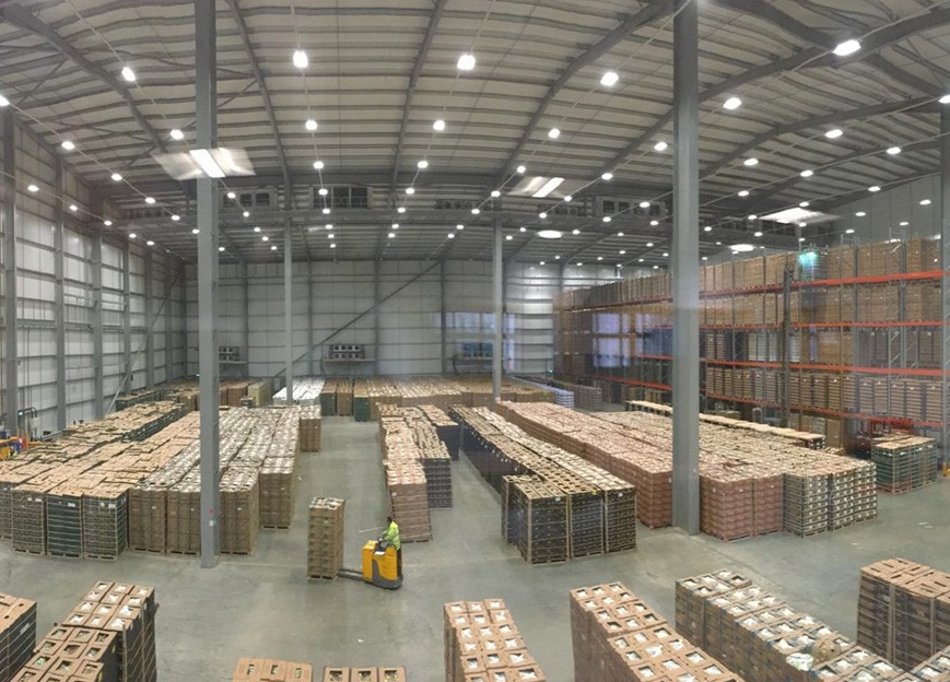 A warehouse partitianed and temperature controlled.