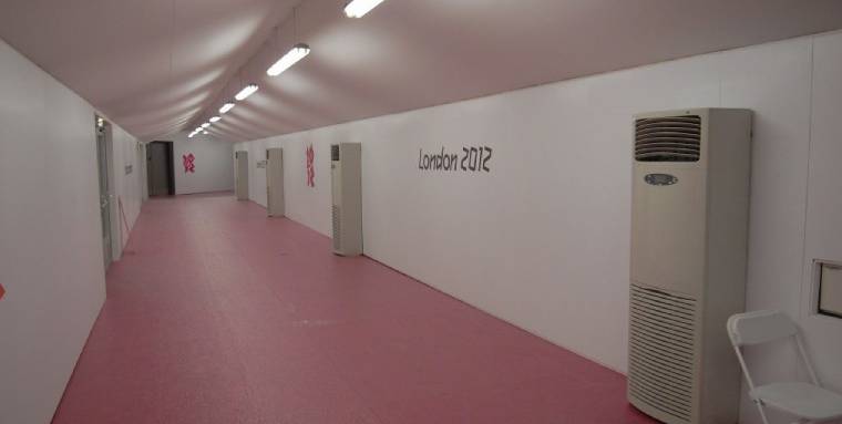 Event air-conditioning hire in London- The o2 arena athletes tunnel