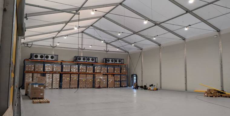 Temporary Fruit Coldstore in Kent For a Major Packer