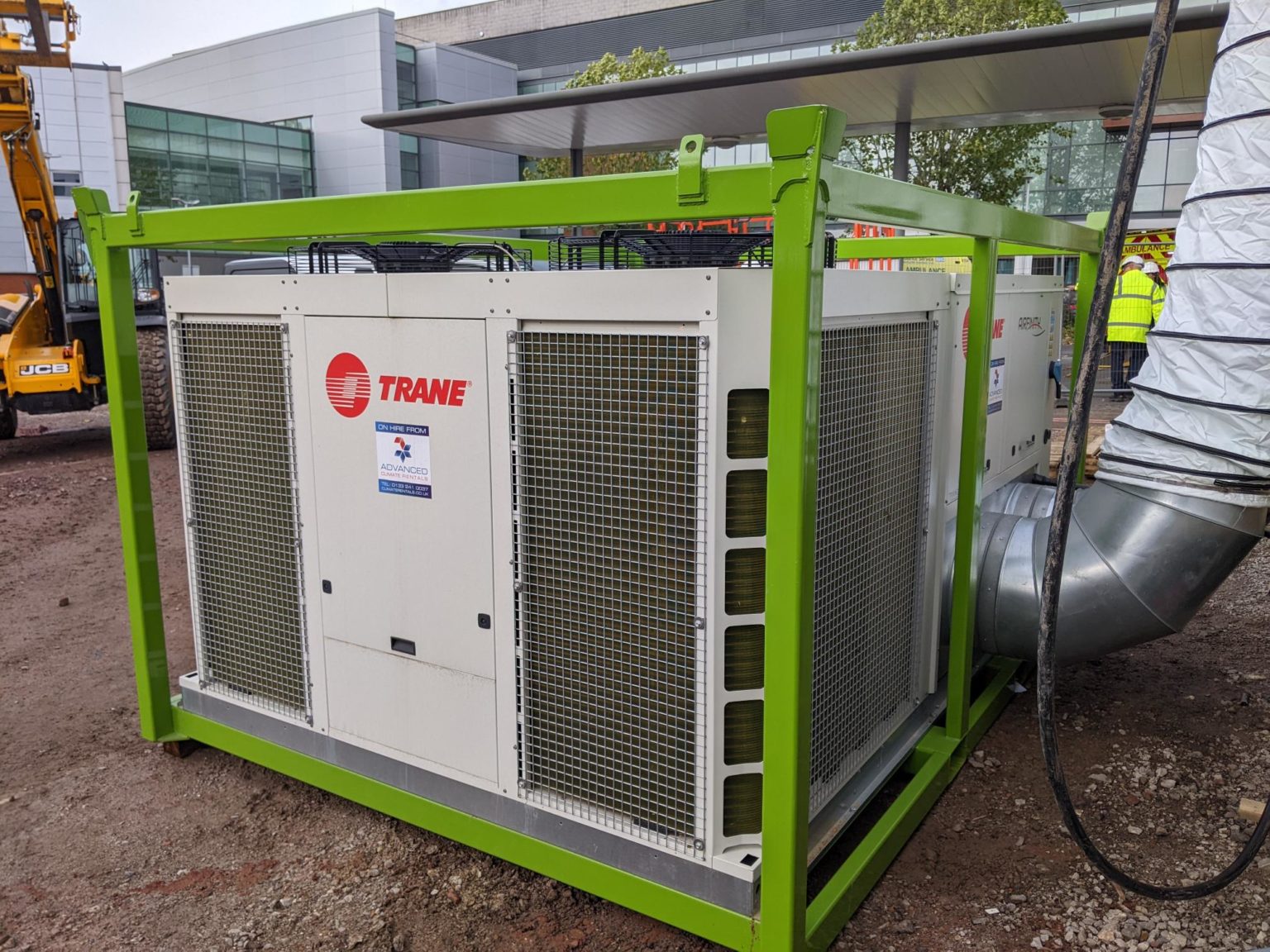 Heat Pump Ventilation Hire for Ambulance Triage Centre at New Cross Hospital