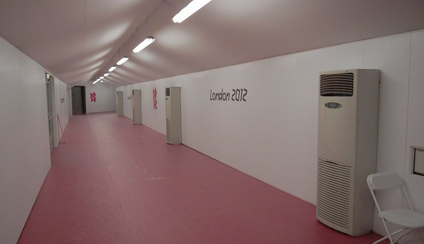 Event air-conditioning hire in London- The o2 arena athletes tunnel