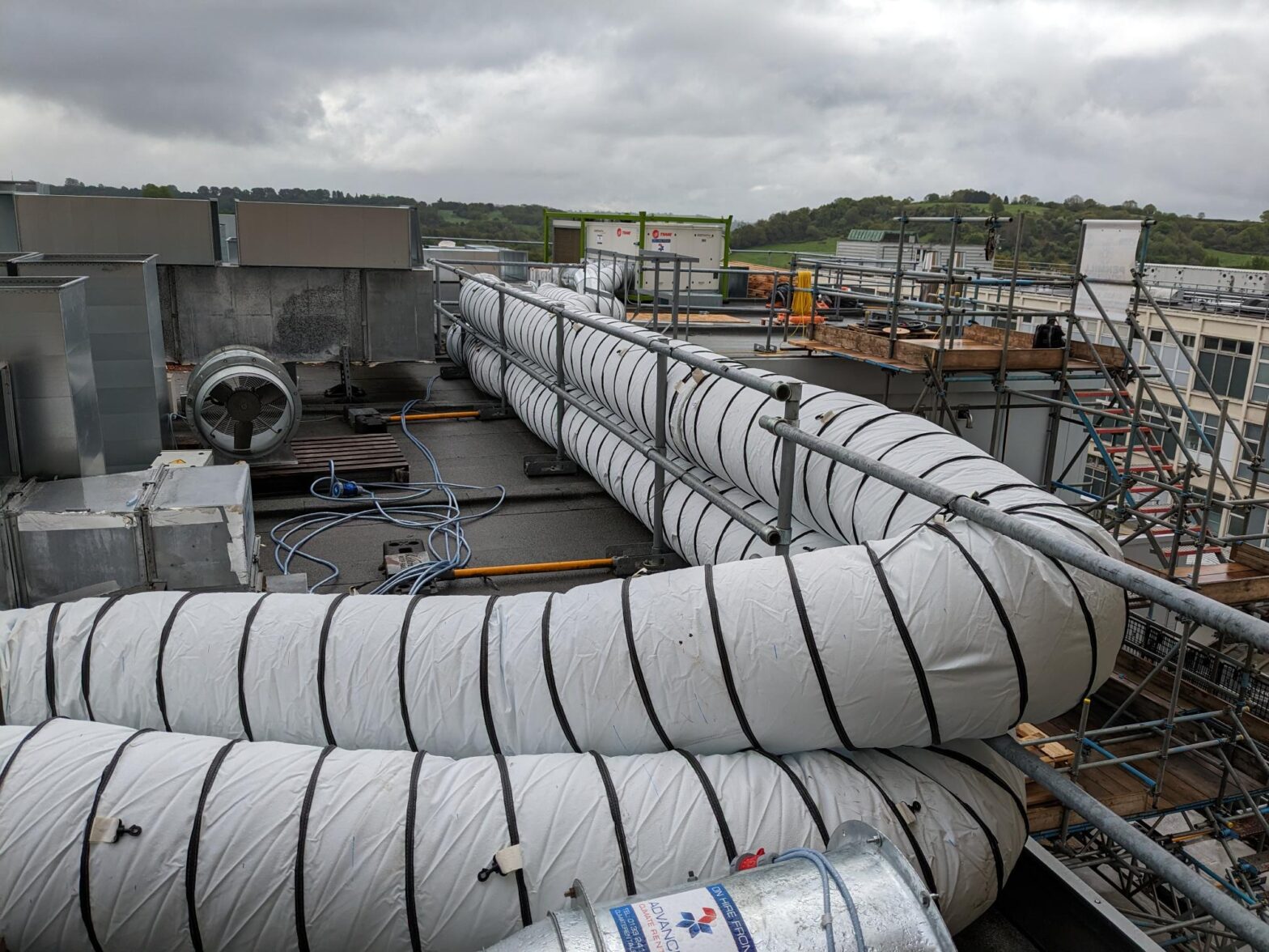 Temporary ventilation for hospitals