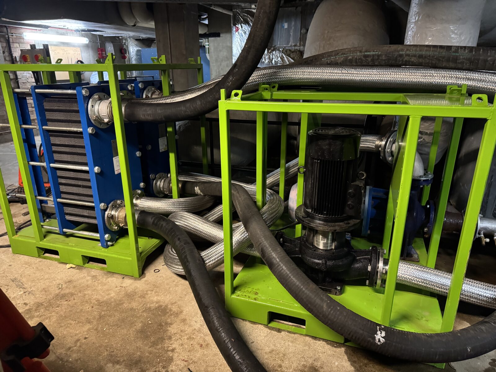 Plate heat exchangers fitted
